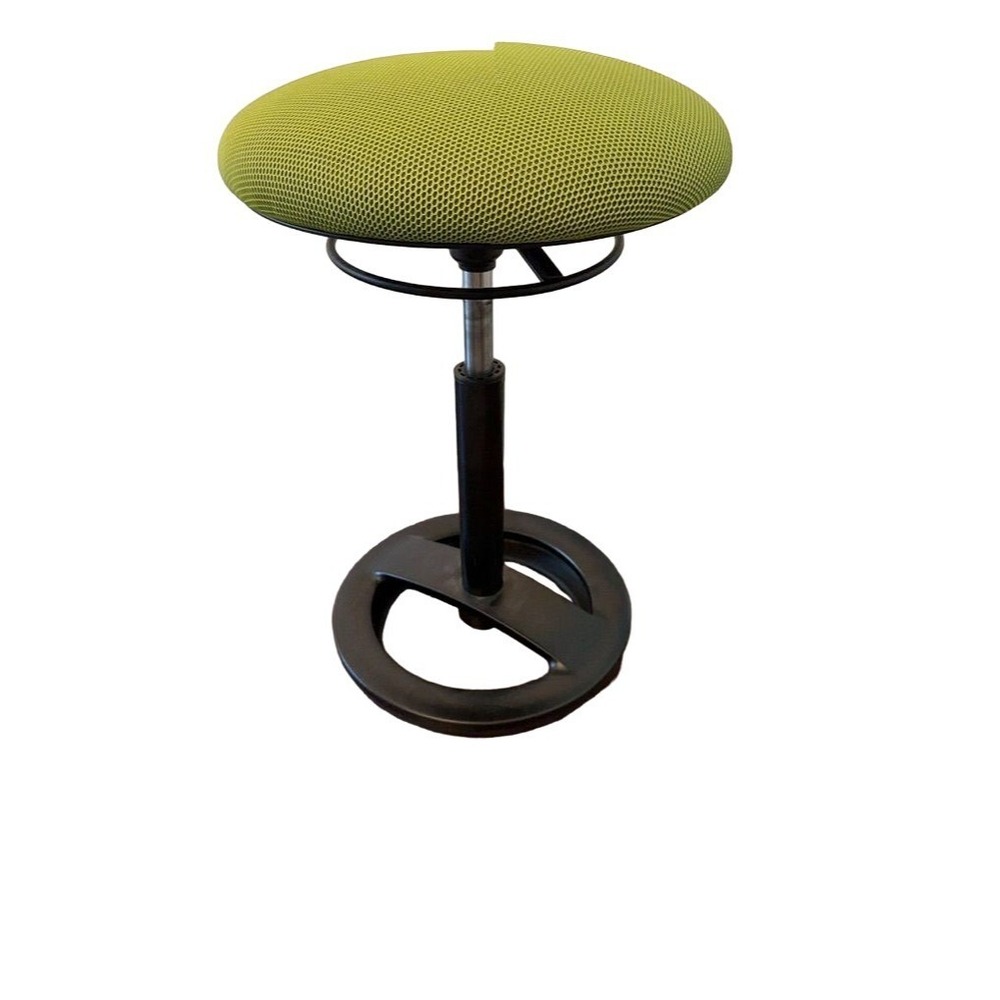 Safco Twixt Ergonomic Green Mesh Adjustable Height Stool Black Base
